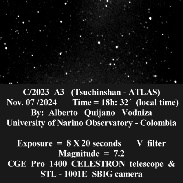 <font class="tempImageTitleThumbText">C/2023 A3 (Tsuchinshan-ATLAS)</font><br>ALBERTO QUIJANO VODNIZA<br>Nov 8 1:22am<br>PASTO,NARINO. COLOMBIA