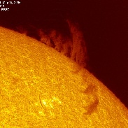 <font class="tempImageTitleThumbText">Solar Prominence & Sunspots</font><br>Bill Hrudey<br>May 14 6:19pm<br>Cayman Islands