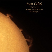 <font class="tempImageTitleThumbText">Major Solar Prominence Activity Today</font><br>Bob Runyan<br>Apr 1 7:38am<br>BYO, AstroAsylum, Shelton, NE U