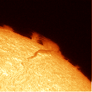 <font class="tempImageTitleThumbText">Solar Prominence </font><br>Frank A. Rodriguez<br>Feb 28 6:27pm<br>Cabreja Mountain Observatory MP