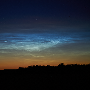 <font class="tempImageTitleThumbText">Bright Noctilucent Clouds Over Quebec</font><br>Gabriel Cyr<br>Jun 12 9:30pm<br>Saint-Elzear, Quebec, Canada