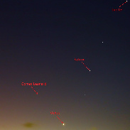 <font class="tempImageTitleThumbText">Venus, Saturn, Jupiter And Comet Leonard</font><br>Helio C. Vital<br>Dec 20 10:35pm<br>Saquarema, Rio de Janeiro, Braz