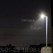 <font class="tempImageTitleThumbText">The Moon, Venus And Saturn</font><br>James Coleman<br>Jan 23 8:00pm<br>Leicestershire, England, UK