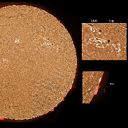 <font class="tempImageTitleThumbText">AR3112-3119 And Prominences</font><br>James Roger Samworth<br>Oct 10 3:06pm<br>Nailstone, Nuneaton, UK