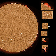 <font class="tempImageTitleThumbText">AR3126-3128 And Prominences</font><br>James Roger Samworth<br>Oct 22 2:51pm<br>Nailstone, Nuneaton, UK