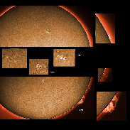 <font class="tempImageTitleThumbText">AR2804, 2805 And Prominences</font><br>James Roger Samworth<br>Feb 23 1:36pm<br>Nailstone, Nuneaton, UK