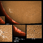 <font class="tempImageTitleThumbText">AR2886, 2887 And Prominences</font><br>James Roger Samworth<br>Oct 24 10:18am<br>Nailstone, Nuneaton, UK