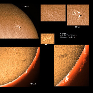 <font class="tempImageTitleThumbText">AR2804, 2805 And Prominences</font><br>James Roger Samworth<br>Feb 25 10:29pm<br>Nailstone, Nuneaton, UK
