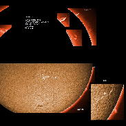 <font class="tempImageTitleThumbText">AR2816, 2818, 2820, 2821 And Prominences</font><br>James Roger Samworth<br>Apr 26 11:05am<br>Nailstone, Nuneaton, UK