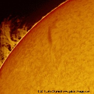 <font class="tempImageTitleThumbText">Large Prominence -More Sunspots Coming Ar</font><br>John Chumack<br>May 14 12:21pm<br>Dayton, Ohio USA