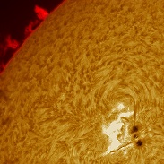 <font class="tempImageTitleThumbText">Solar Flare, Prominences And Sunspots</font><br>jett aguilar<br>Apr 18 1:58am<br>Yesterday afternoon I was able 