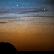<font class="tempImageTitleThumbText">Moon, Mercury And Pleiades</font><br>Marek Nikodem<br>May 3 5:35am<br>near Szubin, Poland