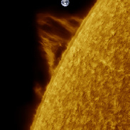 <font class="tempImageTitleThumbText">Huge Flame Wall Prominence On The Solar L</font><br>Martin Wise<br>Sep 30 5:58pm<br>Trenton, Florida, USA