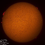 <font class="tempImageTitleThumbText">Sunspots And Prominences</font><br>Michael Borman<br>Sep 26 12:52pm<br>Evansville, Indiana, USA