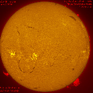 <font class="tempImageTitleThumbText">The Sun In H-alpha With Big Prominence</font><br>Michael Borman<br>Jan 7 4:04pm<br>Evansville, Indiana, USA