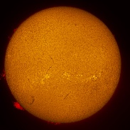 <font class="tempImageTitleThumbText">Interesting Large Prominences On The Sun</font><br>Michael Borman<br>Jan 2 5:28pm<br>Evansville, Indiana, USA