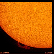 <font class="tempImageTitleThumbText">Giant Active Region And Proms In H-Alpha</font><br>Mike Taormina<br>Aug 22 2:09am<br>Malta, New York, USA