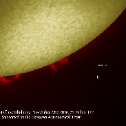 <font class="tempImageTitleThumbText">Prominences & A New Single Hsx Sunspot.</font><br>Monty Leventhal OAM<br>Nov 24 1:16am<br>Sydney. Australia