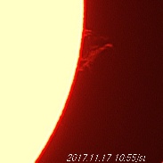 <font class="tempImageTitleThumbText">A Faint Prominence</font><br>masa nakamura<br>Nov 17 2:32am<br>otawara, tochigi, japan