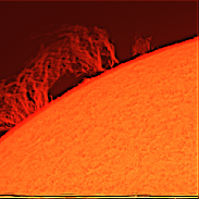 <font class="tempImageTitleThumbText">Solar Prominence</font><br>Richard Schmidt<br>Oct 20 8:14pm<br>Burleith Observatory, Washingto