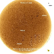 <font class="tempImageTitleThumbText">Sun And Filaments, Active Regions 2599,26</font><br>Rick Cavello<br>Oct 15 1:33am<br>Glen Cove, NY, USA (Sidereus Nu
