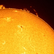 <font class="tempImageTitleThumbText">Sun Halpha Sunspots And Prominences</font><br>Sylvain Weiller<br>Apr 23 1:11pm<br>SAINT-RÉMY-LES-CHEVREUSE   
I